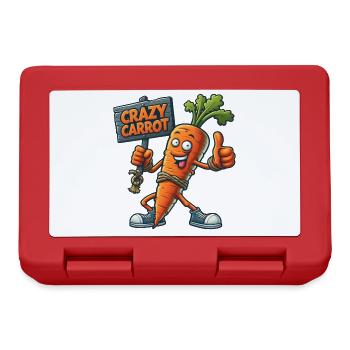 Crazy Veggies: Carrot With Shield Thumbs Up - Lunchbox - red - Front