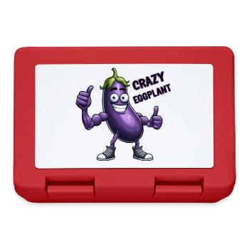Crazy Veggies: Eggplant Body Builder Calisthenics - Brotdose - Rot - Vorne
