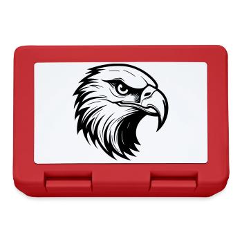 Adler Kopf - Brotdose - Rot - Vorne