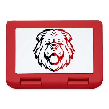 Chow Chow Hund Kopf - Brotdose - Rot - Vorne