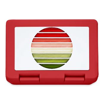 Wassermelone retro Sonnenuntergang Glas Design - Brotdose - Rot - Vorne