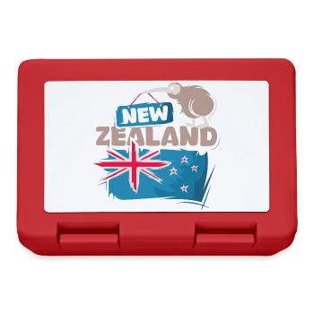 Neuseeland Kiwi comic New Zealand Natur cartoon - Brotdose - Rot - Vorne