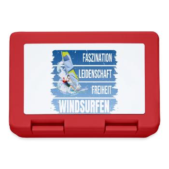 Faszination - Leidenschaft - Freiheit - Windsurfen - Brotdose - Rot - Vorne