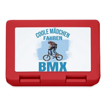 Coole Mädchen fahren BMX - Brotdose - Rot - Vorne