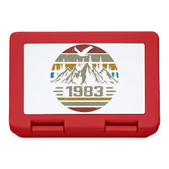 Born in 1983 Original Retro 1983 Anniversary Gift - Lunchbox - red - Front