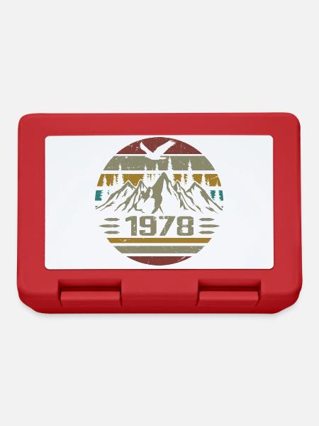Jahrgang 1978 Original Retro 1978 Geburtstagsgeschenk - Brotdose - Rot