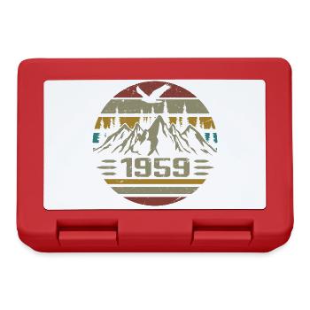 Jahrgang 1959 Original Retro 1959 Jubiläumsgeschenk - Brotdose - Rot - Vorne