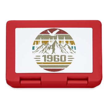 Born in 1960 Original Retro 1960's Birthday Gift - Lunchbox - red - Front