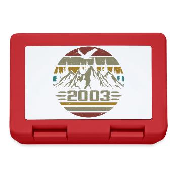 Geboren im Jahr 2003 Original Retro 2003 Geburtstagsgeschenk - Brotdose - Rot - Vorne