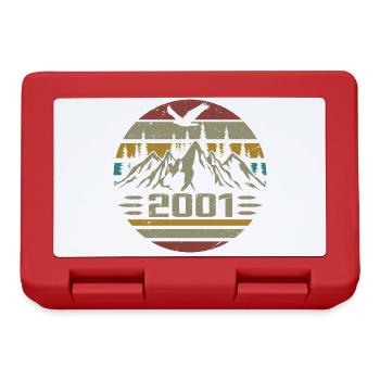 Geboren im Jahr 2001 Original Retro 2001 Geburtstagsgeschenk - Brotdose - Rot - Vorne