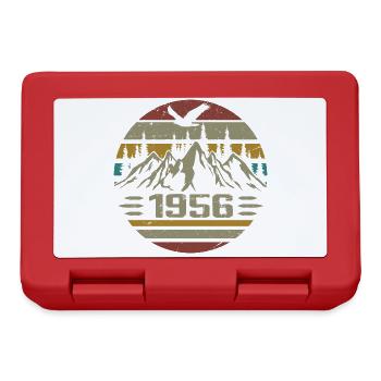 Born in 1956 Original Retro 1956 Anniversary Gift - Lunchbox - red - Front
