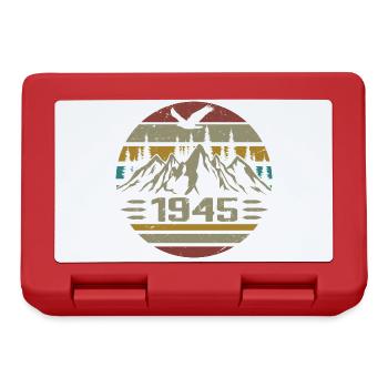 Geboren 1945 Original Retro 1945 Geburtstagsgeschenk - Brotdose - Rot - Vorne