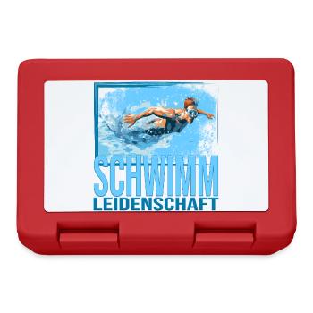 Schwimm Leidenschaft - Brotdose - Rot - Vorne