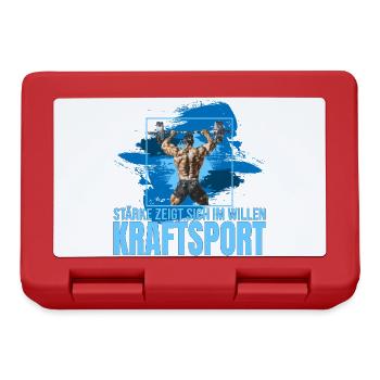 Stärke zeigt sich im Willen - Kraftsport - Brotdose - Rot - Vorne