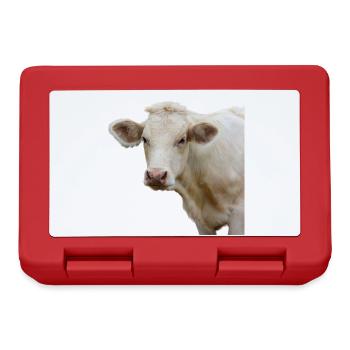 drôle vache tête de vache cadeau fermier - Boîte à goûter - rouge - Devant