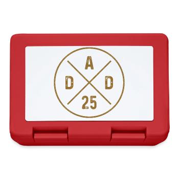 Dad 25 Grunge Baby Vatertag Papa 2025 Geschenk - Brotdose - Rot - Vorne
