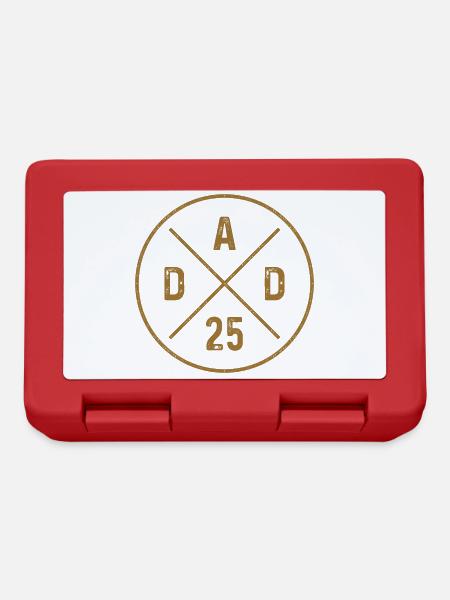 Dad 25 Grunge Baby Vatertag Papa 2025 Geschenk - Brotdose - Rot