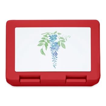 Wild Blue Wisteria Illustration - Lunchbox - red - Front