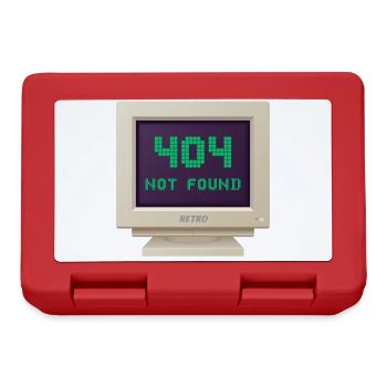 CRT Design - 404 Nicht gefunden - Brotdose - Rot - Vorne