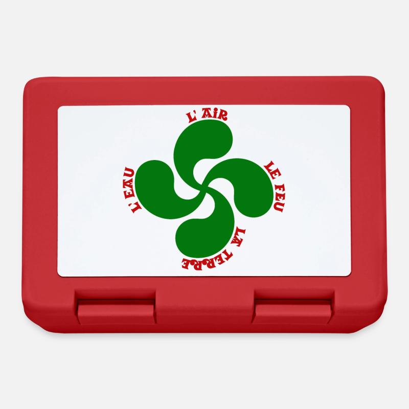 Lauburu verte - croix basque et signification - Boîte à goûter - rouge