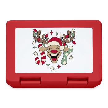 Renne Rudolph Noël Pull de Noël laid - Boîte à goûter - rouge - Devant