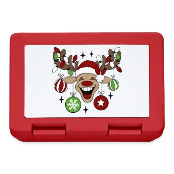 Rentier Rudolph Weihnachten Ugly Christmas Sweater - Brotdose - Rot - Vorne