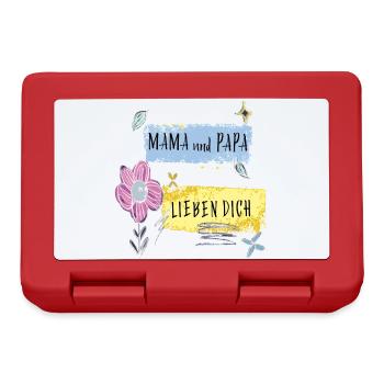 Mama und Papa lieben dich - Brotdose - Rot - Vorne
