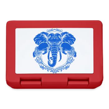 Éléphant boxeur - Boîte à goûter - rouge - Devant