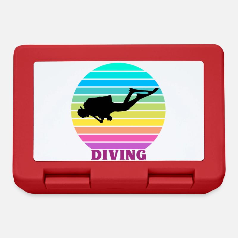 Diving Retro - Lunchbox - red