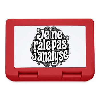 JE NE RÂLE PAS - let's talk - Boîte à goûter - rouge - Devant