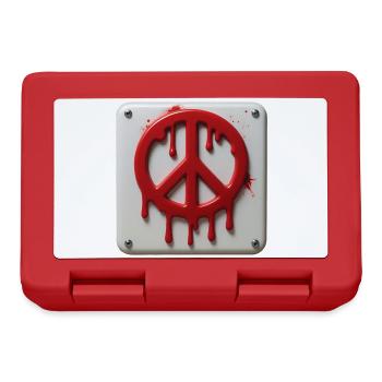 PEACE EMERGENCY #2 - peace & love - Lunchbox - red - Front
