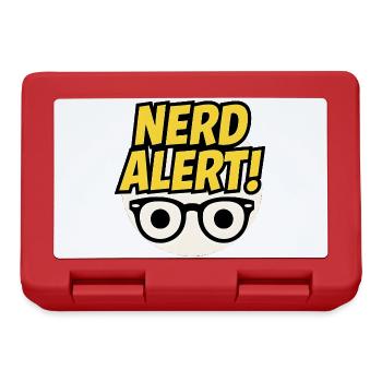 Alerte nerd : design amusant avec lunettes - Boîte à goûter - rouge - Devant