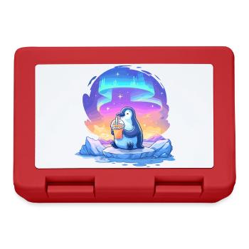 Pingouin Aurore avec Drink - Boîte à goûter - rouge - Devant
