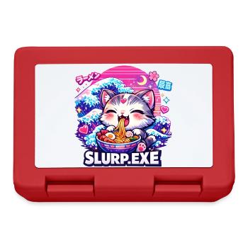 Kawaii Katze Ramen Nudeln Anime Katze - Brotdose - Rot - Vorne