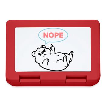 Hamster Nope Comic Sprechblase - Brotdose - Rot - Vorne