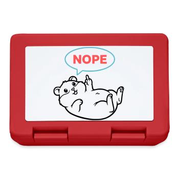 Hamster Nope Comic Farbig - Brotdose - Rot - Vorne