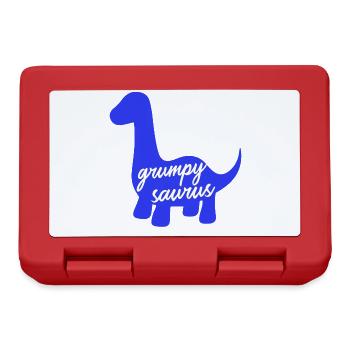 Grumpysaur : design drôle de dinosaure Brachiosaurus - Boîte à goûter - rouge - Devant