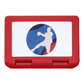 Basketball Silhouette im Retro-Pop - Brotdose - Rot - Vorne