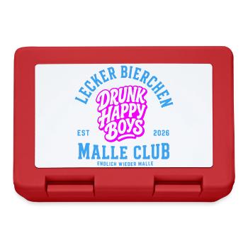 Malle 2026 Lecker Bierchen Malle Club - Brotdose - Rot - Vorne