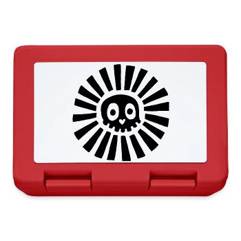 Black Sunny Skull - Lunchbox - red - Front
