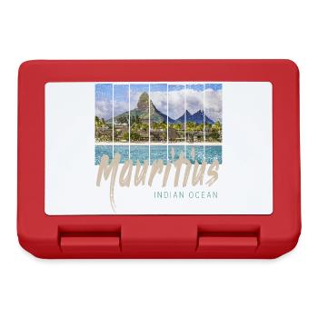 Mauritius in the Indian Ocean Beach Souvenir - Lunchbox - red - Front
