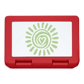 Sun Spiral Heart Green - Lunchbox - red - Front