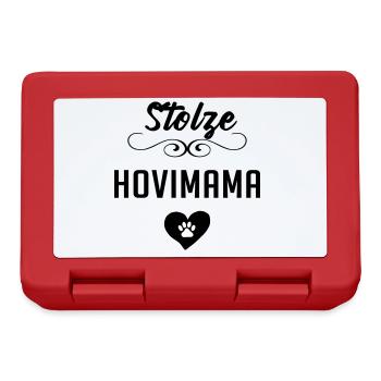 stolze Hovimama Hovawartbesitzerin Hovawart Hund - Brotdose - Rot - Vorne