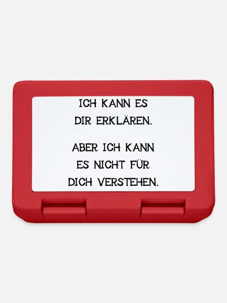 Ich Kann Es Dir Erklären Aber Nicht Verstehen Fun - Brotdose - Rot