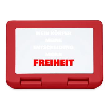 Mein Körper Meine Freiheit - Brotdose - Rot - Vorne