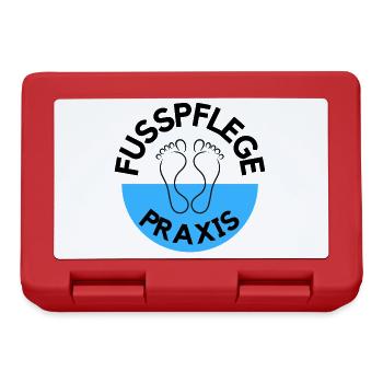 Fusspflegepraxis Logo Design für Fußpfleger! - Brotdose - Rot - Vorne