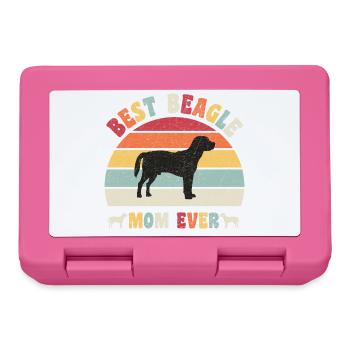 Meilleure maman Beagle jamais amateurs de chiens vintage rétro - Boîte à goûter - rose - Devant