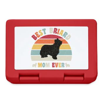 Best Briard mom ever dog lovers vintage retro - Brotdose - Rot - Vorne