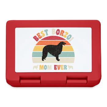Best Barzoi mom ever dog lovers vintage retro - Brotdose - Rot - Vorne