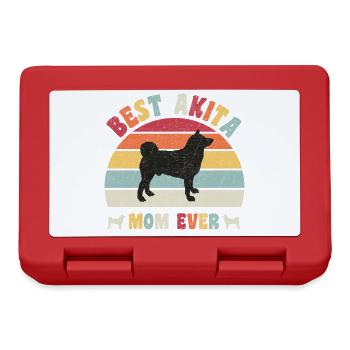 Best Akita mom ever dog lovers vintage retro - Brotdose - Rot - Vorne